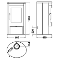 Poêle à bois étanche Oval 3 Stones - 8,7 Kw