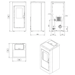 Poêle à granulés étanche Vulcano Silenzio - 9,2 Kw