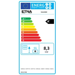 Poêle à granulés étanche Vulcano Silenzio UP + Kit conduits concentrique sortie dessus - 9,2 Kw