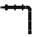 Pack poêle à granulés étanche Vulcano Up + Kit conduits concentrique sortie dessus - 10,8 Kw