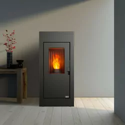 Pack poêle à granulés étanche Vulcano Silenzio + Kit de raccordement sortie arrière - 9,2 Kw
