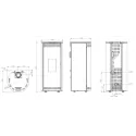Poêle à granulés Prévert dimensions