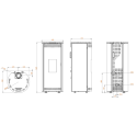 Poêle à granulés Prévert dimensions