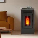 Poêle à granulés étanche Vulcano EVO 12kw noir salon