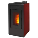 Poêle à granulés étanche Vulcano EVO 12kw bordeaux droit