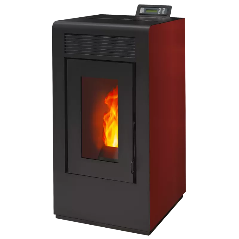 Poêle à granulés étanche Vulcano EVO 12kw bordeaux droit
