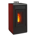Poêle à granulés étanche Vulcano EVO 12kw bordeaux gauche