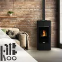 Poêle à granulés étanche canalisable Tendenza + Kit conduits concentrique sortie arrière - 10 Kw