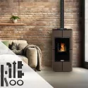 Poêle à granulés étanche canalisable Tendenza + Kit conduits concentrique sortie arrière - 10 Kw