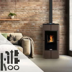 Poêle à granulés étanche canalisable Tendenza + Kit conduits concentrique sortie arrière - 10 Kw