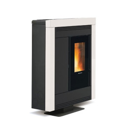 Poêle à granulés canalisable extra plat Souvenir Steel Evo - 11 Kw