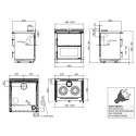 Cuisinière à bois encastrable Verona XXL Maiolica - 7 Kw