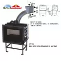 Option : socle avec pieds réglables pour Insert mixte bois granules Vemiculite