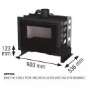 Option : socle pour Insert mixte bois granules Vemiculite