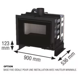 Option : socle pour Insert mixte bois granules Vemiculite