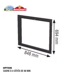 Option : cadre pour Insert mixte bois granules Vemiculite