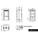 Poêle à bois avec four Ester Forno Evo pierre vulcan - 8 Kw