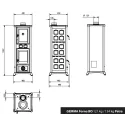 Poêle à bois avec four Gemma Forno 5.0 Ceramica - 7,3 Kw