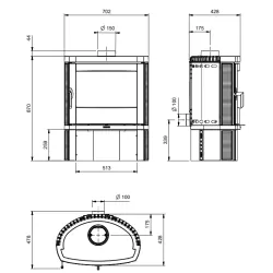 Poêle à bois Jennifer.16 - 7,7 Kw