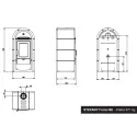Poêle à bois avec four Stefany Forno BII - 13 Kw