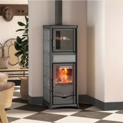 Poêle à bois avec four Rossella Plus Forno 5.0 Pietra