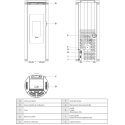 Poêle à granulés étanche Amika - 8 Kw