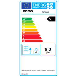 Poêle à granulés canalisable Futura - 9 Kw