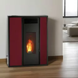 Poêle à granulés extra plat et étanche (sortie dessus concentrique)  - Tessa - 8,8 Kw