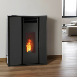 Poêle à granulés extra plat et étanche (sortie dessus concentrique)  - Tessa - 8,8 Kw