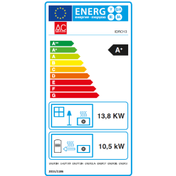 Poêle à granulés étanche hydro Elio - 14 Kw