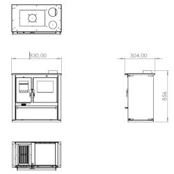 Cuisinière à bois Mervio Plus Inox