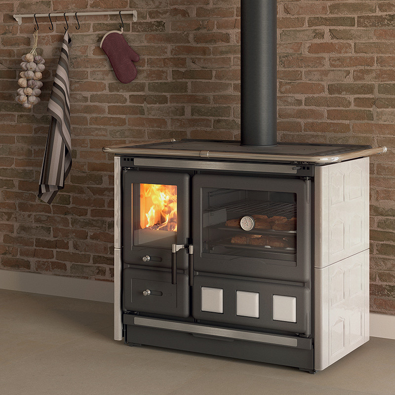 Cuisinière à Bois Rosa XXL Maiolica